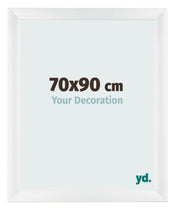 Cadre Photo 70x90cm Blanc Vintage MDF Pisa De Face Mesure | Yourdecoration.fr