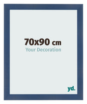 Cadre Photo 70x90cm Bleu Fonce Patine MDF Pisa De Face Mesure | Yourdecoration.fr