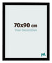 Cadre Photo 70x90cm Noir Brillant MDF Bologna De Face Mesure | Yourdecoration.fr