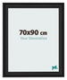 Cadre Photo 70x90cm Noir Grain de Bois MDF Lazio De Face Mesure | Yourdecoration.fr