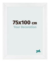 Cadre Photo 75x100cm Blanc Vintage MDF Pisa De Face Mesure | Yourdecoration.fr