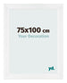 Cadre Photo 75x100cm Blanc Vintage MDF Pisa De Face Mesure | Yourdecoration.fr