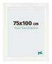 Cadre Photo 75x100cm Blanc Vintage MDF Pisa De Face Mesure | Yourdecoration.fr