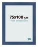 Cadre Photo 75x100cm Bleu Fonce Patine MDF Pisa De Face Mesure | Yourdecoration.fr