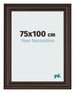 Cadre Photo 75x100cm Chene Fonce MDF Lazio De Face Mesure | Yourdecoration.fr