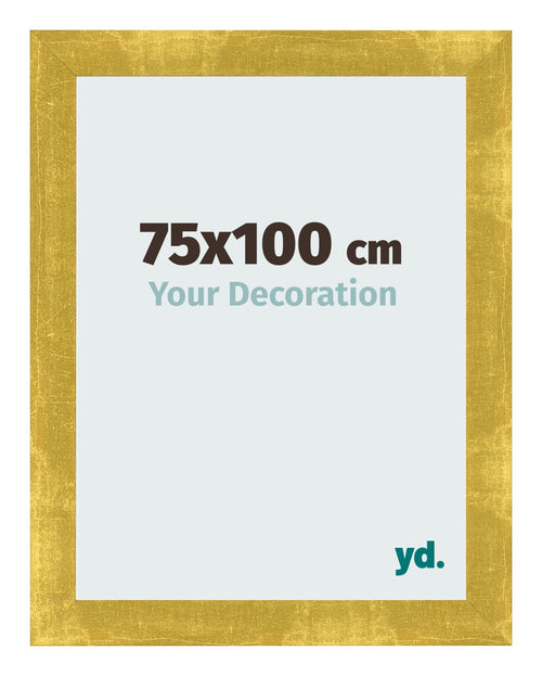 Cadre Photo 75x100cm Or Vintage MDF Pisa De Face Mesure | Yourdecoration.fr