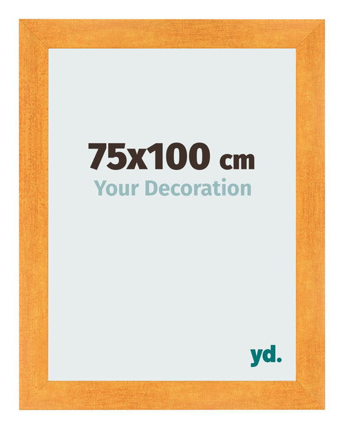 Cadre Photo 75x100cm Orange MDF Pisa De Face Mesure | Yourdecoration.fr