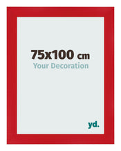Cadre Photo 75x100cm Rouge MDF Pisa De Face Mesure | Yourdecoration.fr