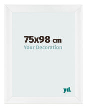Cadre Photo 75x98cm Blanc Vintage MDF Pisa De Face Mesure | Yourdecoration.fr