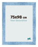 Cadre Photo 75x98cm Bleu Brillant Patine MDF Pisa De Face Mesure | Yourdecoration.fr