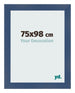 Cadre Photo 75x98cm Bleu Fonce Patine MDF Pisa De Face Mesure | Yourdecoration.fr