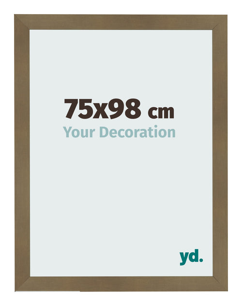 Cadre Photo 75x98cm Bronze Décor MDF Bologna De Face Mesure | Yourdecoration.fr