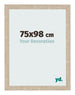 Cadre Photo 75x98cm Chêne Sonoma MDF Bologna De Face Mesure | Yourdecoration.fr