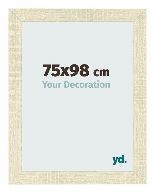 Cadre Photo 75x98cm Chene Sonoma MDF Pisa De Face Mesure | Yourdecoration.fr