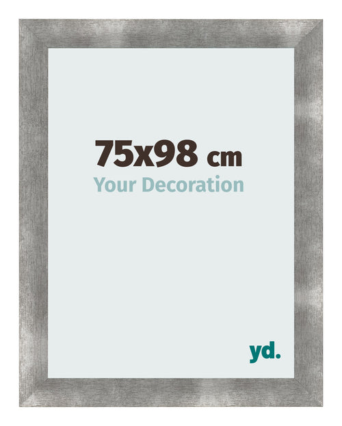 Cadre Photo 75x98cm Metal Vintage MDF Pisa De Face Mesure | Yourdecoration.fr