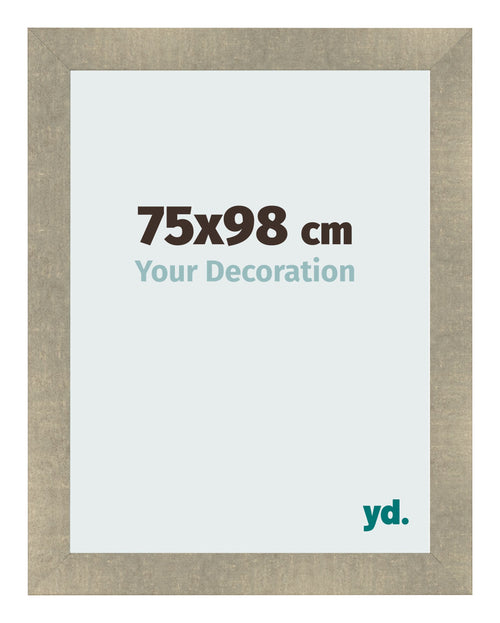 Cadre Photo 75x98cm Or Vintage MDF Pisa De Face Mesure | Yourdecoration.fr