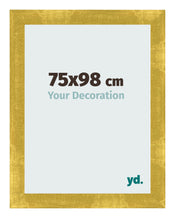 Cadre Photo 75x98cm Or Vintage MDF Pisa De Face Mesure | Yourdecoration.fr