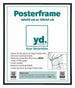Cadre d'Affiche Plastique 40x50cm Noir Mat De Face Mesure | Yourdecoration.fr