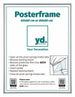 Cadre d'Affiche Plastique 60x80cm Argent De Face Mesure | Yourdecoration.fr