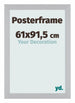 Cadre de affiche 61x91,5cm Argent MDF Parma Mesure | Yourdecoration.fr