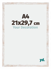 Catania MDF Cadre Photo 21x29 7cm A4 White Wash Mesure| Yourdecoration.fr