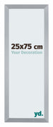 Catania MDF Cadre Photo 25x75cm Argent De Face Mesure | Yourdecoration.fr