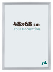 Catania MDF Cadre Photo 48x68cm Argent De Face Mesure | Yourdecoration.fr