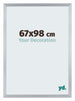 Catania MDF Cadre Photo 67x98cm Argent De Face Mesure | Yourdecoration.fr