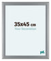 Como MDF Cadre Photo 35x45cm Argent Mat De Face Mesure | Yourdecoration.fr