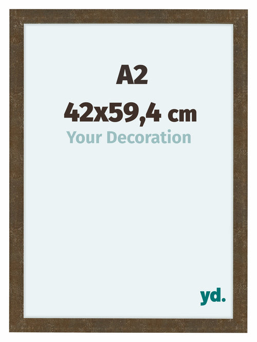 Como MDF Cadre Photo 42x59 4cm A2 Or Antique De Face Mesure | Yourdecoration.fr