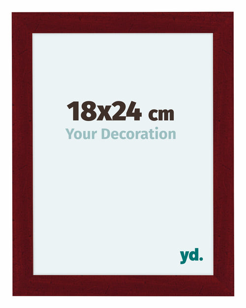 Como MDF Cadre Photo 48x64cm Vin Rouge Patine De Face Mesure | Yourdecoration.fr