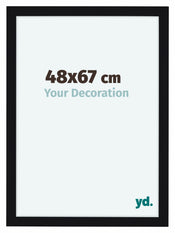Como MDF Cadre Photo 48x67cm Noir Brillant De Face Mesure | Yourdecoration.fr