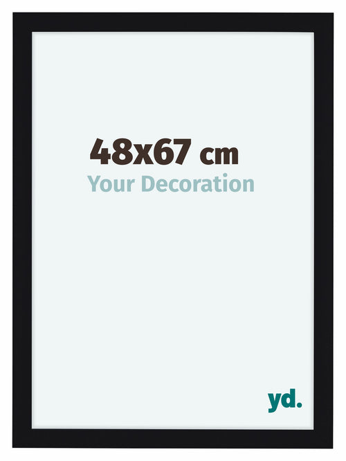 Como MDF Cadre Photo 48x67cm Noir Brillant De Face Mesure | Yourdecoration.fr