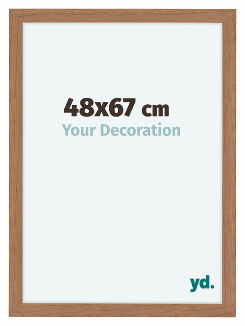 Como MDF Cadre Photo 48x67cm Noyer Clair De Face Mesure | Yourdecoration.fr