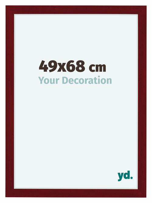 Como MDF Cadre Photo 49x68cm Vin Rouge Patine De Face Mesure | Yourdecoration.fr