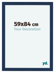Como MDF Cadre Photo 59x84cm Bleu fonce patine De Face Mesure | Yourdecoration.fr