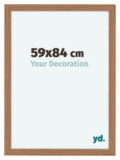 Como MDF Cadre Photo 59x84cm Noyer Clair De Face Mesure | Yourdecoration.fr