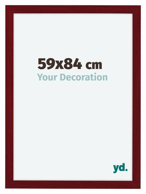 Como MDF Cadre Photo 59x84cm Vin Rouge Patine De Face Mesure | Yourdecoration.fr