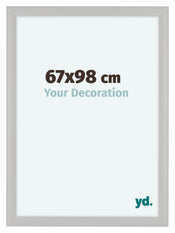 Como MDF Cadre Photo 67x98cm Blanc Grain de Bois De Face Mesure | Yourdecoration.fr