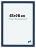 Como MDF Cadre Photo 67x98cm Bleu fonce patine De Face Mesure | Yourdecoration.fr