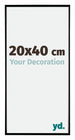Evry Plastique Cadre Photo 20x40cm Noir Tres Brillant De Face Mesure | Yourdecoration.fr