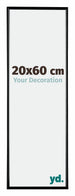 Evry Plastique Cadre Photo 20x60cm Noir Tres Brillant De Face Mesure | Yourdecoration.fr