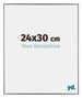 Evry Plastique Cadre Photo 24x30cm Argent De Face Mesure | Yourdecoration.fr
