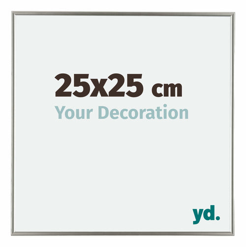 Evry Plastique Cadre Photo 25x25cm Champagne De Face Mesure | Yourdecoration.fr