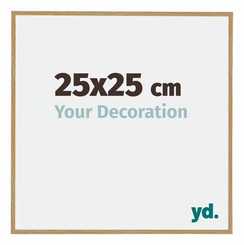 Evry Plastique Cadre Photo 25x25cm Hêtre Clairo De Face Mesure | Yourdecoration.fr