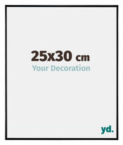 Evry Plastique Cadre Photo 25x30cm Noir Tres Brillant De Face Mesure | Yourdecoration.fr