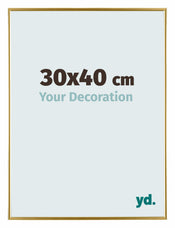 Evry Plastique Cadre Photo 30x40cm Or De Face Mesure | Yourdecoration.fr