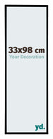 Evry Plastique Cadre Photo 33x98cm Noir Mat De Face Mesure | Yourdecoration.fr