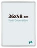 Evry Plastique Cadre Photo 36x48cm Argent De Face Mesure | Yourdecoration.fr