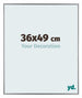 Evry Plastique Cadre Photo 36x49cm Argent De Face Mesure | Yourdecoration.fr